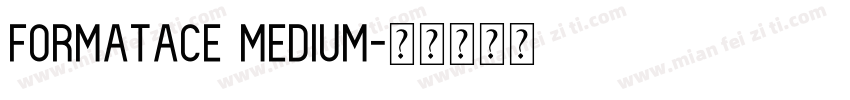 FormataCE Medium字体转换